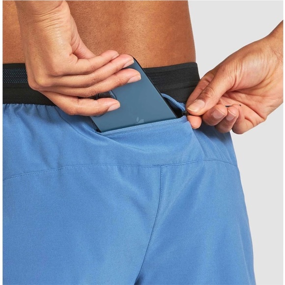 Janji 2’’ Lined AFO Middle Running Shorts Women’s XS Blue Phone Pocket - Picture 5 of 16